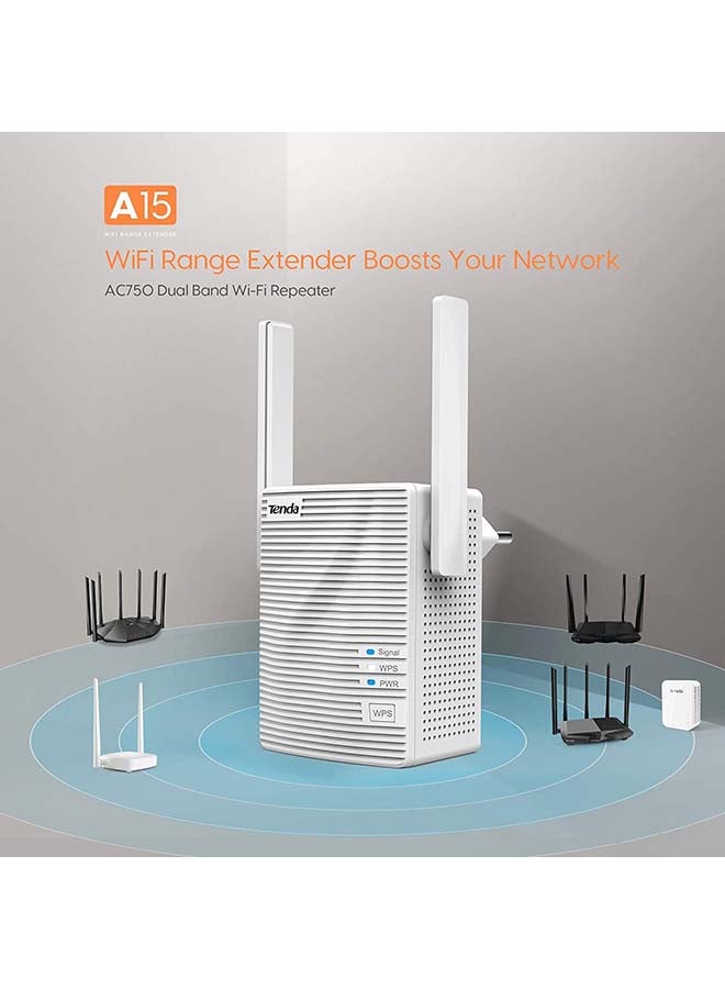 Tenda WiFi Extender AC750 Covers Up To 1200 Sq.ft White - Image 2