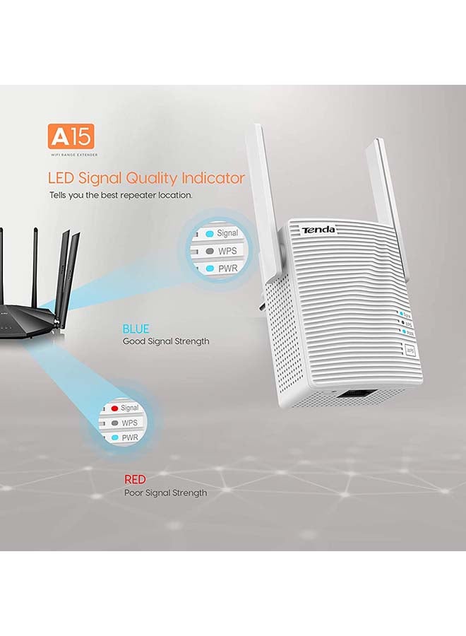 Tenda WiFi Extender AC750 Covers Up To 1200 Sq.ft White - Image 3