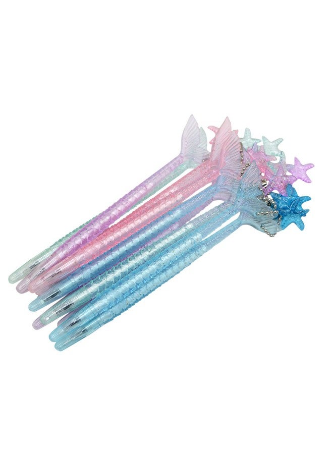 YYaaloa 12Pcs Cute Mermaid Novelty Gel Ink Writing Pens 0.5 Mm Black Ink Fun Kawaii Pens Bulk For Kids Office School Supplies Birthday Baby Shower  - Image 2