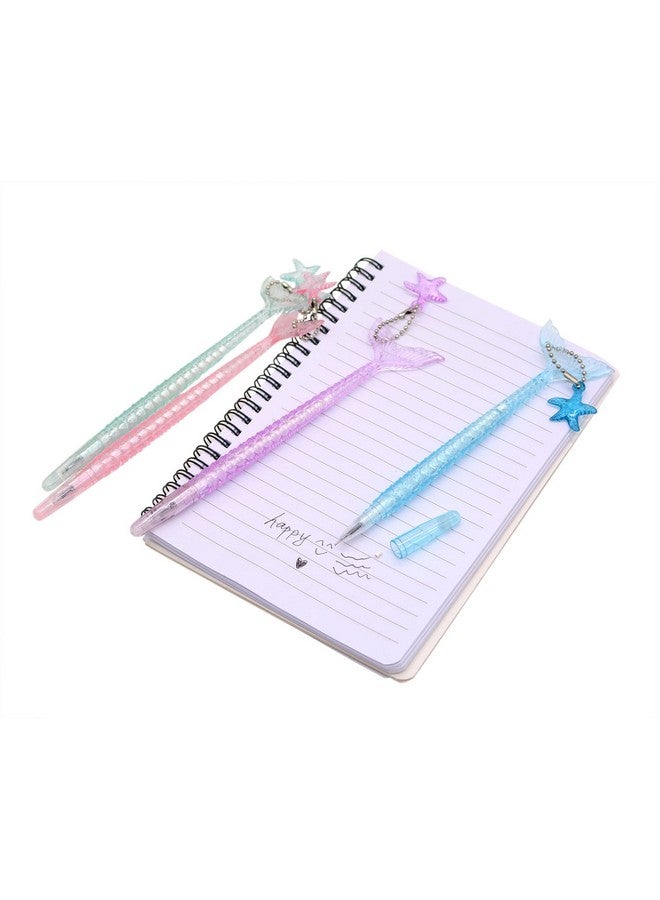 YYaaloa 12Pcs Cute Mermaid Novelty Gel Ink Writing Pens 0.5 Mm Black Ink Fun Kawaii Pens Bulk For Kids Office School Supplies Birthday Baby Shower  - Image 3