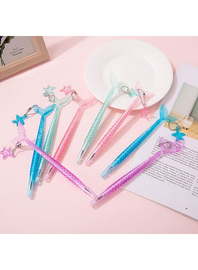 YYaaloa 12Pcs Cute Mermaid Novelty Gel Ink Writing Pens 0.5 Mm Black Ink Fun Kawaii Pens Bulk For Kids Office School Supplies Birthday Baby Shower  - Image 5