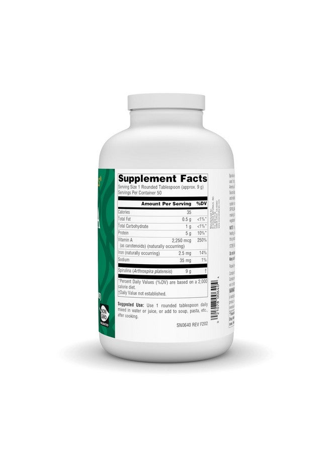 Source Naturals Spirulina - for Immune System Support - 16 oz Powder - Image 2