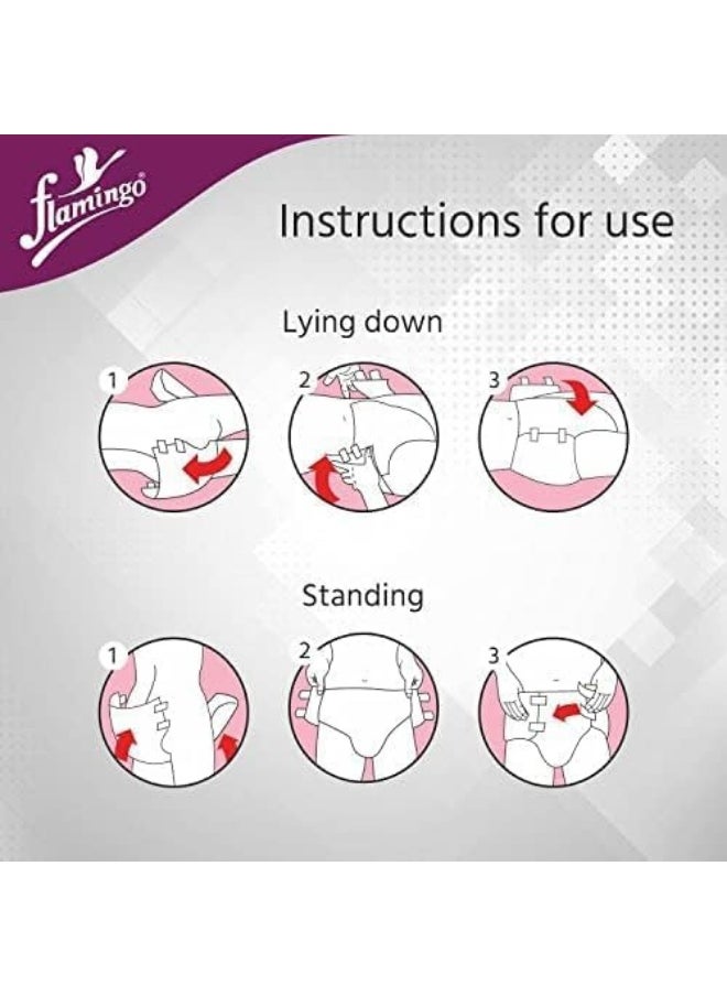 FLAMINGO Flamingo Adult Diaper Tape Style Large 10'S  - Image 3