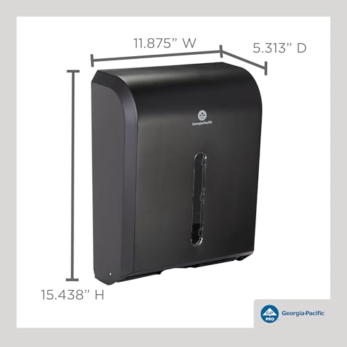 Georgia-Pacific Combi-Fold Paper Towel Dispenser, Black - Image 4