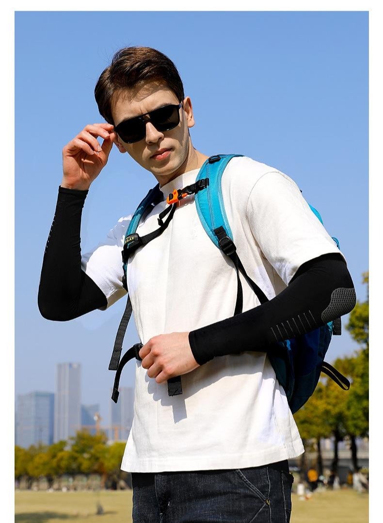 Goolsky Men’s UV Protection Cooling Ice Silk Arm Sleeves – Breathable Sun Protection Sleeves for Outdoor Cycling, Fishing, and Sports  - Image 2