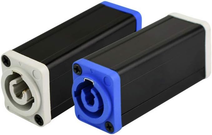 BESCOOS موصل طاقة Toronce PowerCON NAC3MM-1 NAC3MPA-1 إلى NAC3MPB-1 20A (أزرق-رمادي_2 عبوة) - Image 1