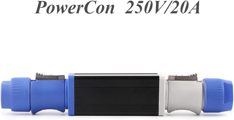 BESCOOS موصل طاقة Toronce PowerCON NAC3MM-1 NAC3MPA-1 إلى NAC3MPB-1 20A (أزرق-رمادي_2 عبوة) - Image 2