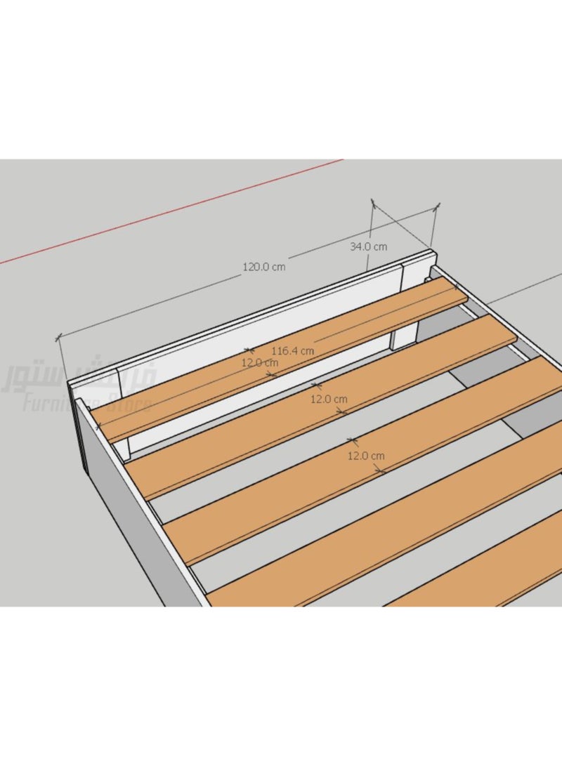 Furniture Store Modern bed - width 120 cm, length 200 cm, from Furniture Store.  - Image 3