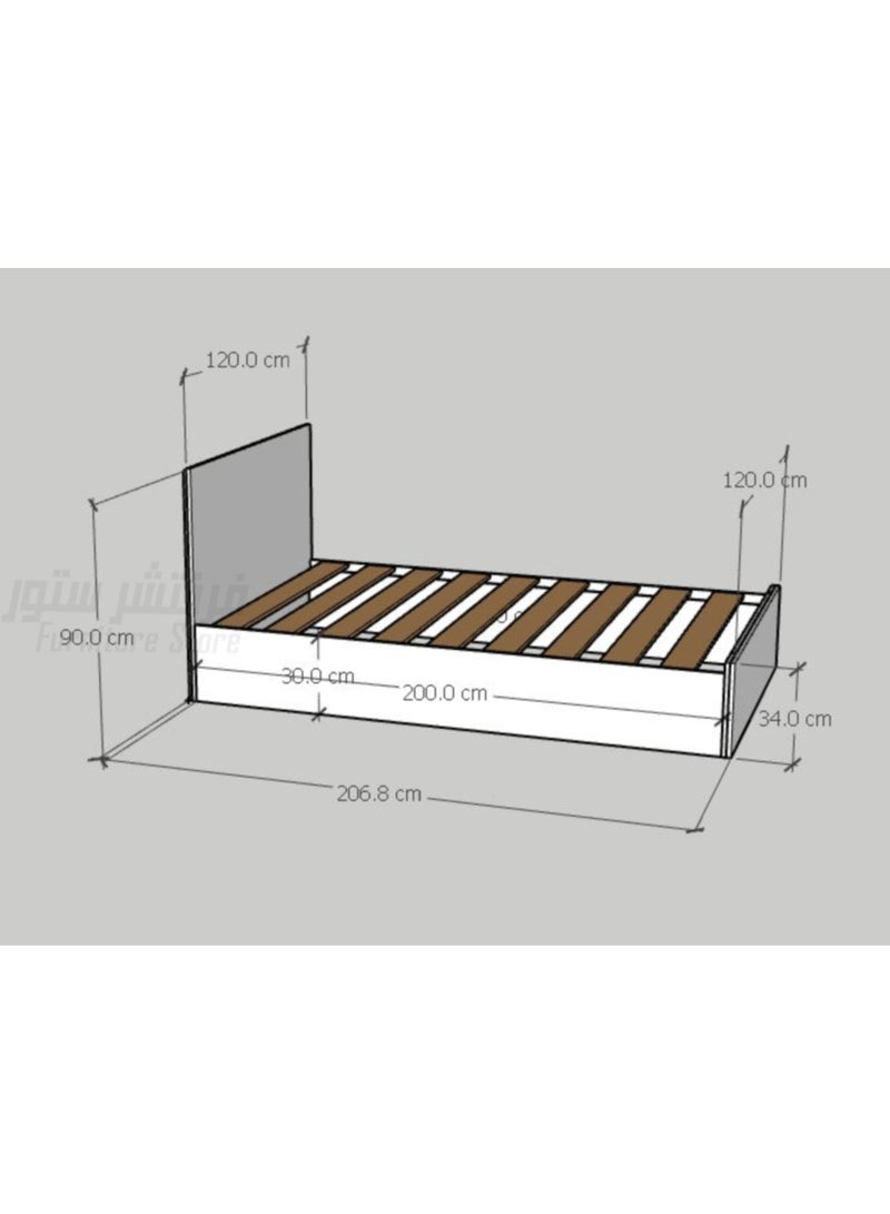 Furniture Store Modern bed - width 120 cm, length 200 cm, from Furniture Store.  - Image 2
