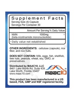 MAAC10 Formulas إن إم إن 1000 ملجم 120 كبسولة  - Image 2