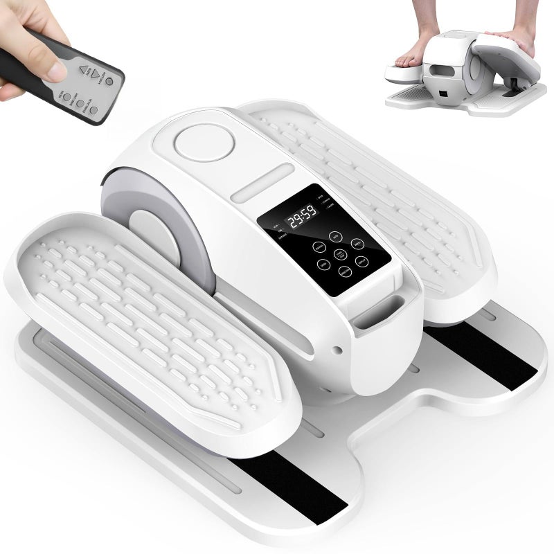 STYNGT Under Desk Elliptical Exercise Machine, Elliptical Leg Exerciser as Seen on TV, 12 Speeds Leg Exerciser While Sitting for Seniors, Electric Seated Foot Pedal Exerciser for Home Gift for Women - Image 1