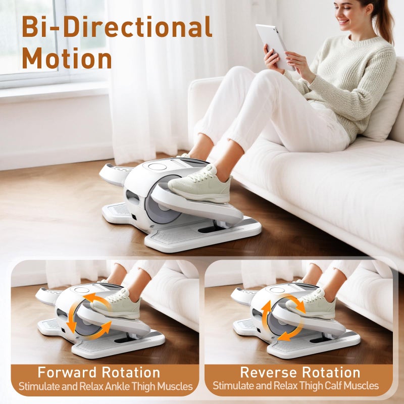 STYNGT Under Desk Elliptical Exercise Machine, Elliptical Leg Exerciser as Seen on TV, 12 Speeds Leg Exerciser While Sitting for Seniors, Electric Seated Foot Pedal Exerciser for Home Gift for Women - Image 4