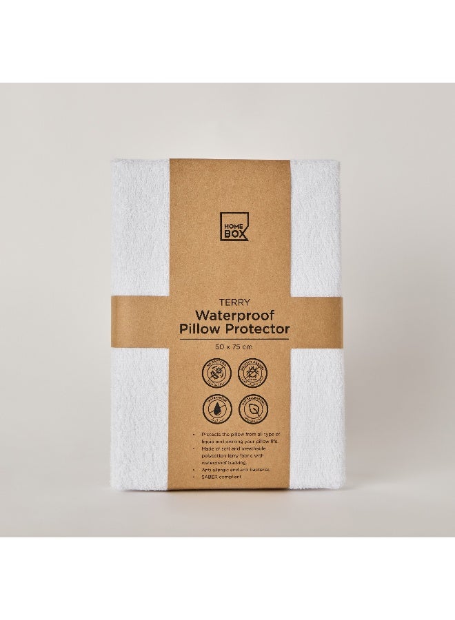 Home Box Terry Waterproof Pillow Protector 75 x 50 cm - Image 5