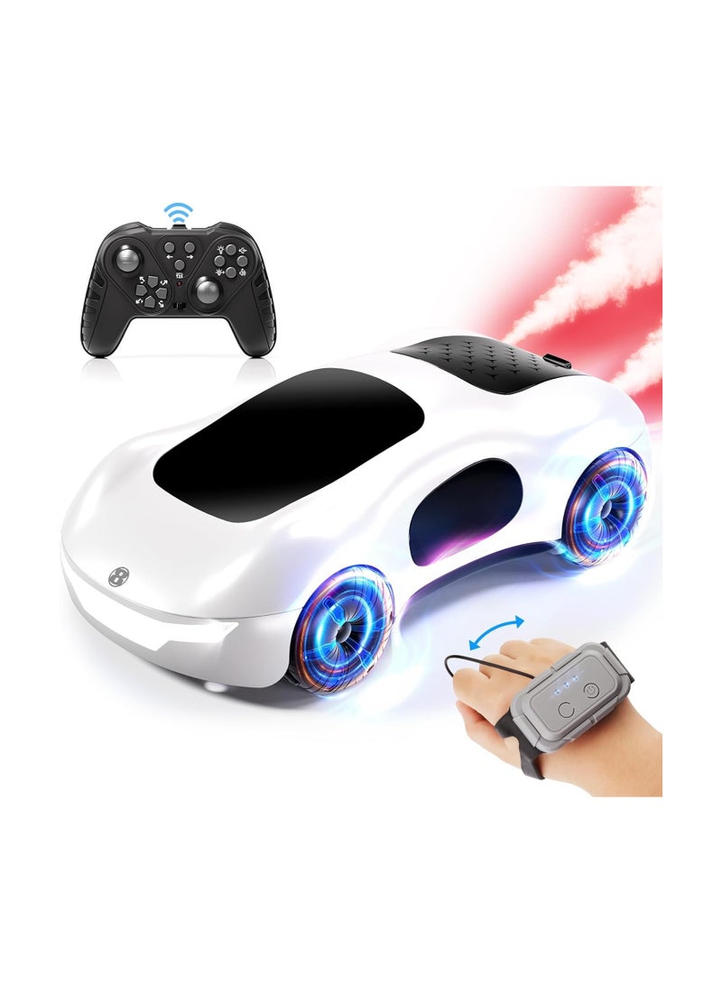 عام سيارة RC، سيارة تحكم عن بُعد 2.4 جيجا هرتز ودوارة بزاوية 360 درجة مع ضوء بارد ورذاذ، مناسبة لعمر 6-12 سنة هدية إبداعية لعيد ميلاد صبي وفتاة من 6-12 سنة - Image 1