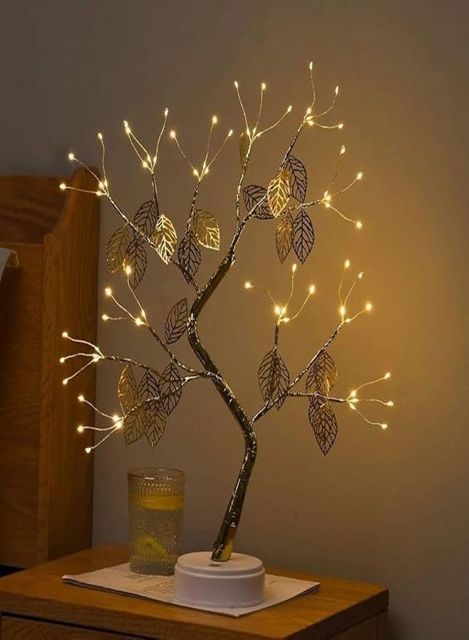 Sameili® 72-LED Shimmer Tree Desk Tabletop Bonsai Tree Touch Lamp Switch Night Tree Decor Fairy Lights Candle for Festivals, Gifts, Decoration (Warm White) - Image 1