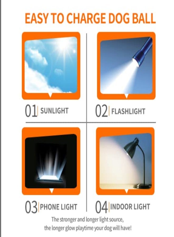 SKIPDAWG Interactive Dog Glow Balls, Rubber Balls Light Up in The Dark, Dog Toys Squeaky Ball Durable TPR Light Weight, Bouncy Glowing Ball Size 2.5 Inches, 2 Pack - Image 5