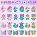 Asoulin 24PCS Unicorn Pop Fidget Keychain Easter Gifts Party Favors for Kids 48 812 Easter Egg Fillers Goodie Bag Stuffer Classroom Treasure Box Toy Carnival Prizes Pinata Birthday Return Gifts for Boy Girl - Image 4