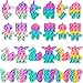 Asoulin 24PCS Unicorn Pop Fidget Keychain Easter Gifts Party Favors for Kids 48 812 Easter Egg Fillers Goodie Bag Stuffer Classroom Treasure Box Toy Carnival Prizes Pinata Birthday Return Gifts for Boy Girl - Image 2