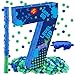Lcoor Video Game 7th Birthday Decorations 157 Video Game Number 7 Piata with Blindfold Stick and Confetti for Level Up Sandbox Level 7 Birthday Party Supplies 7th - Image 2