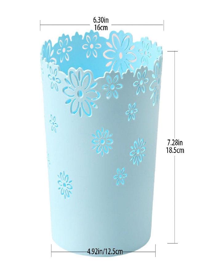 HMANE Wastebasket,Hmane Hollow Flower Shape Plastic Lidless Wastepaper Baskets Trash Can - S