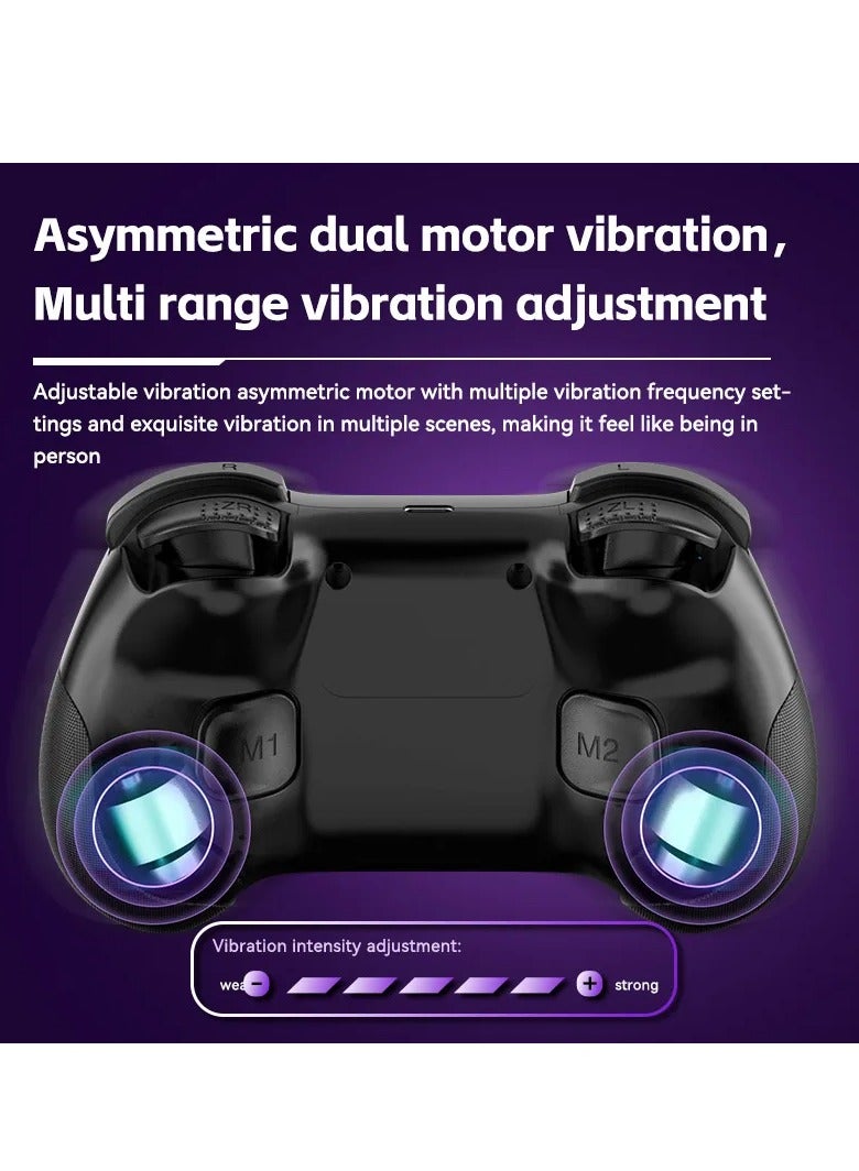 Z01 Wireless Game Controller, Bluetooth 6 Axis Motion Sensor Gamepad, Portable Cloud Controller Remote Joystick, Programmable Hall Joystick For Android, iOS, Switch, Steam, PS3 PS4, Pc, (White)  - Image 4