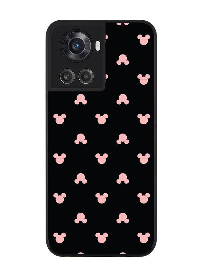 Stylizedd Rugged Black edge case for OnePlus 10R 5G/OnePlus Ace 5G Slim fit Soft Case Flexible Rubber Edges Anti Drop TPU Gel Thin Cover - Mickey Print - Image 1