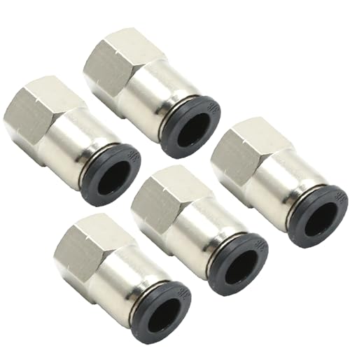 EATAKWARD 5Pcs 3/8 Od x 1/4" Female Npt Air Fittings Push to Connect Fittings, Air Lines Fittings Male Thread Pneumatic Fitting 3/8 Tubing Fitting Push in Connector Quick Connect - Image 2