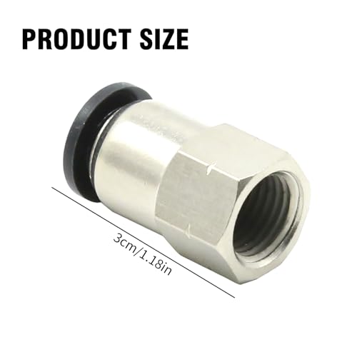 EATAKWARD 5Pcs 3/8 Od x 1/4" Female Npt Air Fittings Push to Connect Fittings, Air Lines Fittings Male Thread Pneumatic Fitting 3/8 Tubing Fitting Push in Connector Quick Connect - Image 4