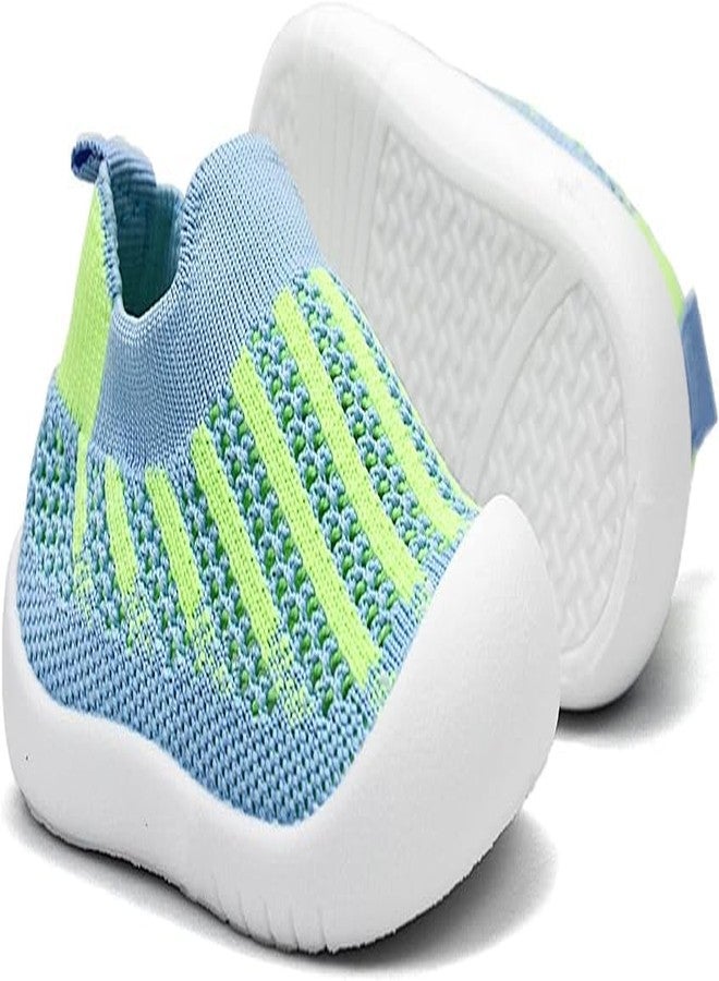 SHRBI Baby Sock Shoes Baby Walking Shoes Infant Non-Slip Breathable Slippers with Soft Rubber Sole Baby Boys Girls Slip On Sneakers (Toddler Kids Shoe = Size 14.5 CM, Blue) - Image 3