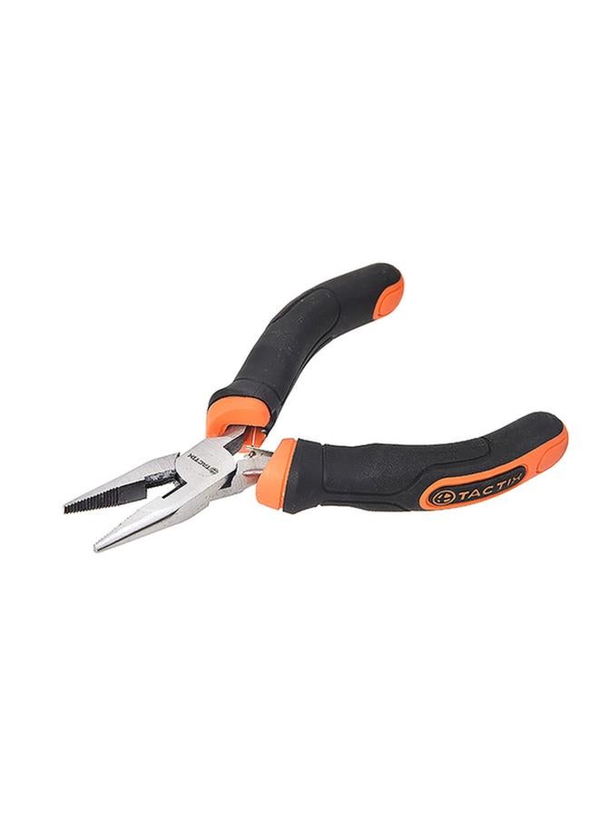 Tactix Mini Long Nose Plier Black and Orange 4-3/4inch - Image 2