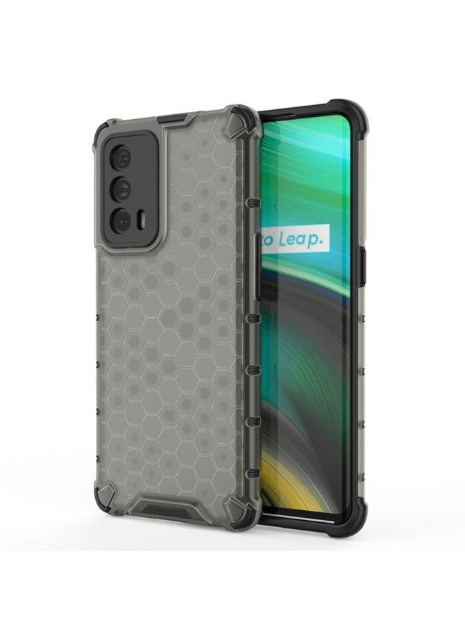 HuHa Case Cover For Realme X7 Pro Ultra Shockproof Honeycomb PC + TPU Case Black 