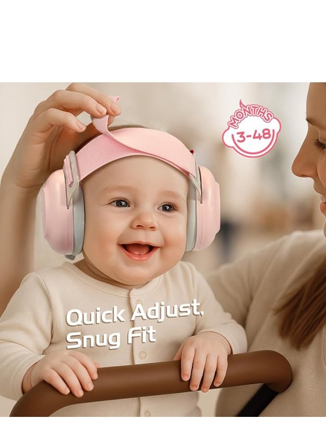 Faylor Baby Ear Muffs for Noise Protection, 25 dB Noise-Cancelling Headphones for Newborns, Infants & Toddlers (3–48 Months), Travel, Airplanes, Pink - Image 5
