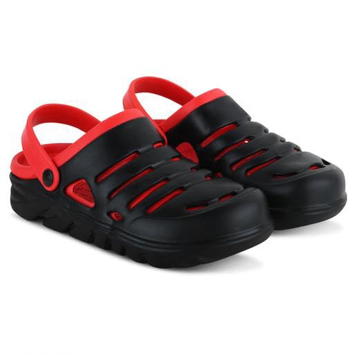 TAGDO Men's Casual Double Layer Clog with Adujstable Strap (Line-Clog-2038-Black-41) - Image 2