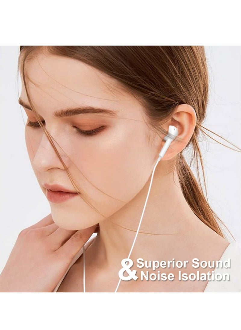 ELTRAZONE Wired Lightning Headphones Wired Earbuds for iPhone in-Ear Earphones with Microphone Volume Control Noise Isolation Earphones  - Image 2