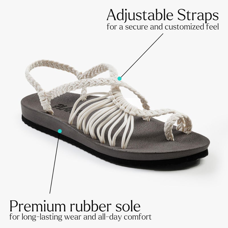 Plaka Atlantis Summer Walking Sandals for Women â€“ Comfortable Strappy Sandals with Arch Support for Beach Walks and Casual Outings | Pearl, Size 9 - Image 4