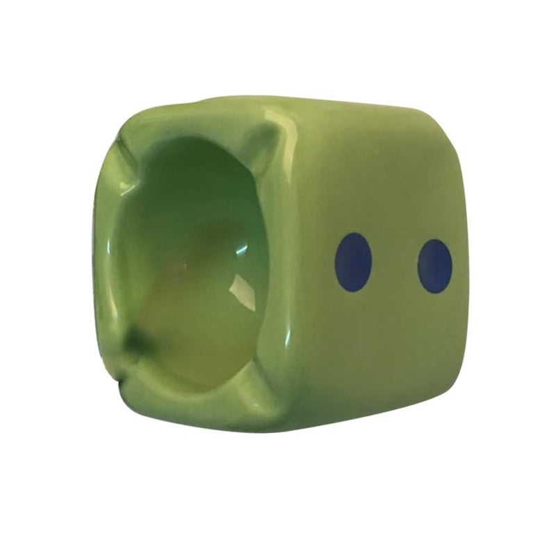 مطفأة سجائر من الزهرة السيراميكية إكسسوار للتدخين ديكور مكتب المنزل - Image 2