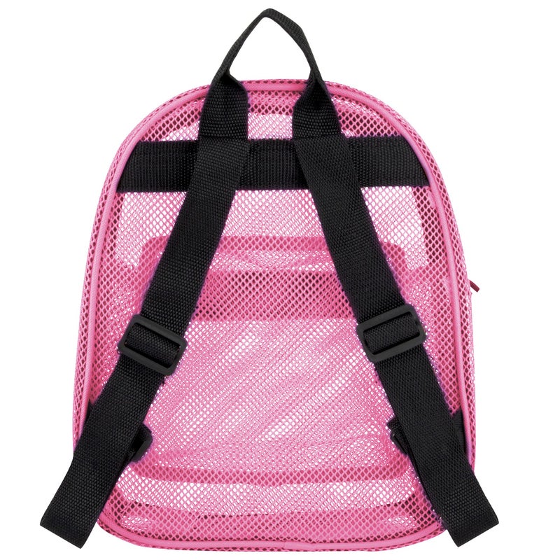 Summit Ridge Mini Mesh Backpack for Women, Men, Beach Toys, Pool, and Swimming Gear; Mini Transparent Backpacks with Padded Straps (Pink) - Image 5