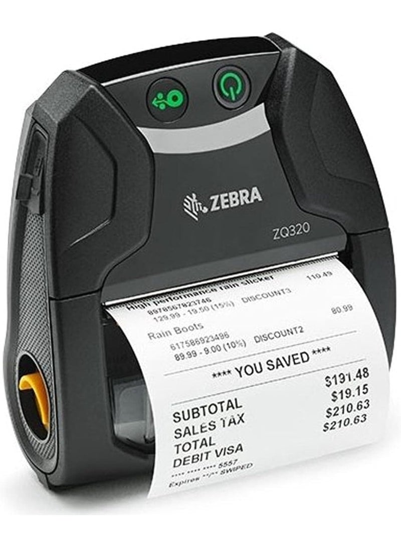 Zebra ZQ320 Plus Outdoor Direct Thermal Mobile Printer [203dpi, Battery:2300mah] USB-C, BT (BLE), NFC, 8 dots/mm - Image 1