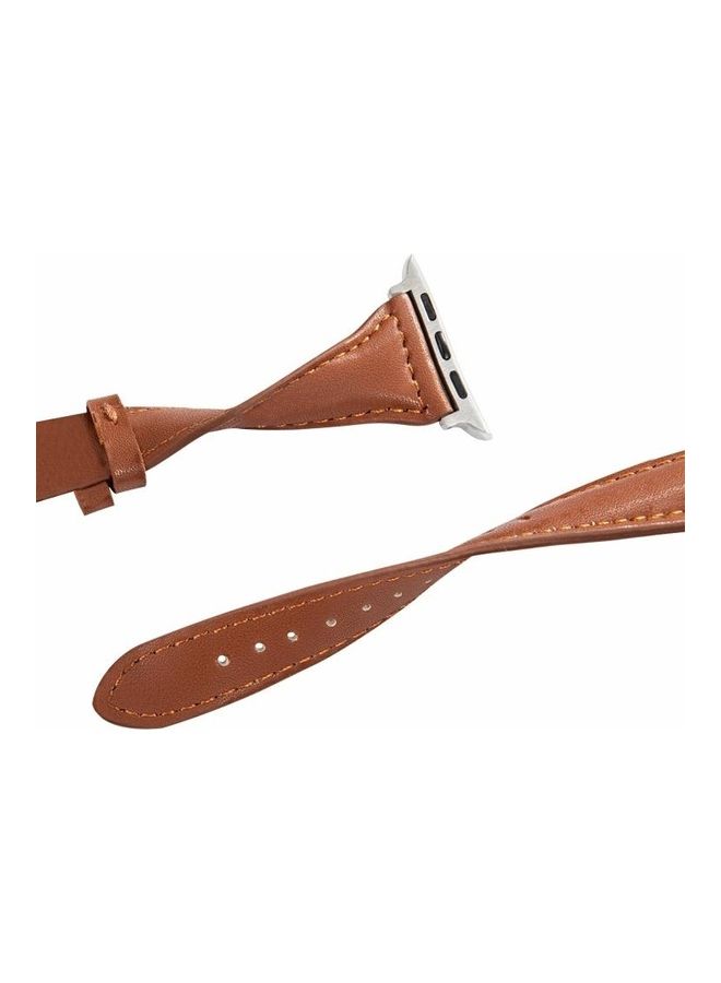 NIBEMINENT Ethnic Replacement Watchband for Apple Watch Series 1/2/3/4/5/6/7/SE 38/40/41mm Coffee - Image 5