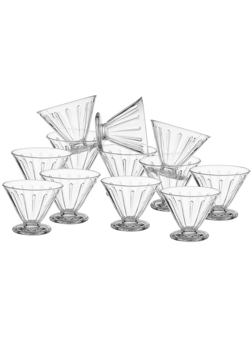 ديلي جلاس طقم كاسات عصير و تقديم الحلا و جميع الاستخدامات من الزجاج الصافي عدد 12 قطعة - Image 1