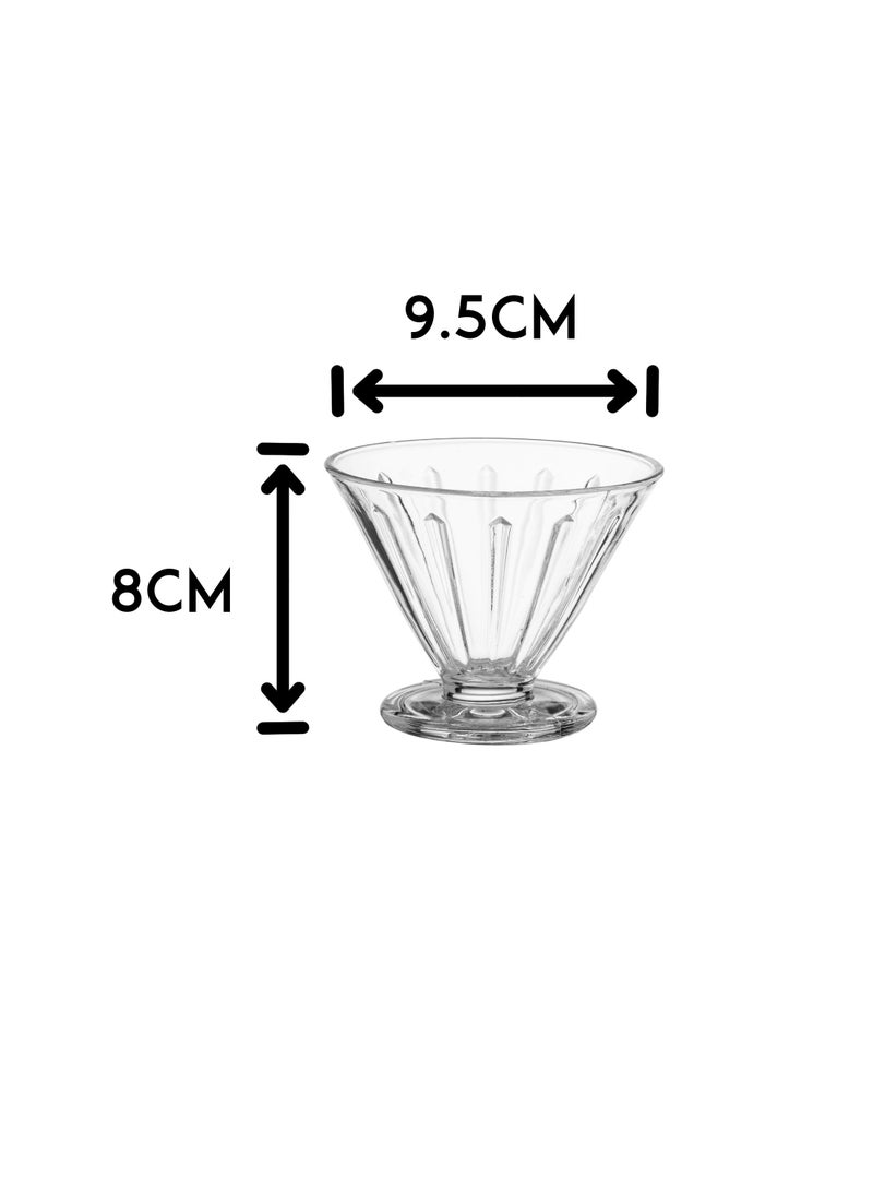 ديلي جلاس طقم كاسات عصير و تقديم الحلا و جميع الاستخدامات من الزجاج الصافي عدد 12 قطعة - Image 3