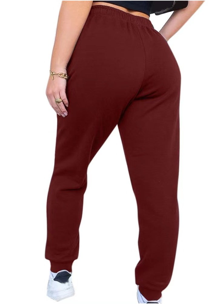 Loquat - New women's Trousers Solid Color Thick Casual Sweatpants - Image 1