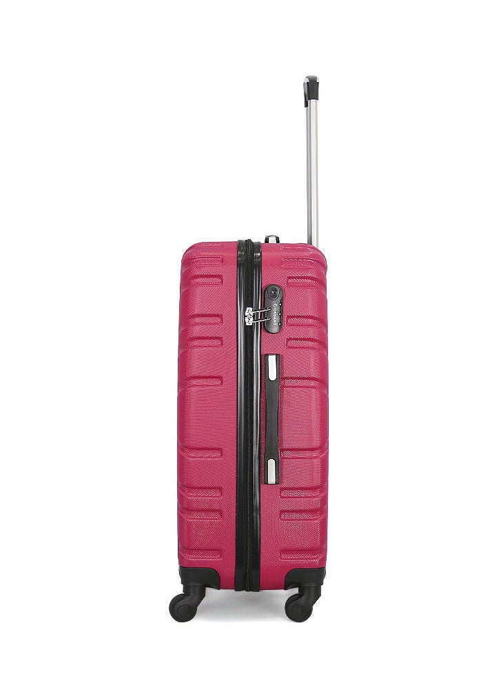 GIORDANO 3-Piece ABS Hardside Spinner Iron Rod Luggage Trolley Set With TSA Lock 20/24/28 Inch Marsalla  - Image 3