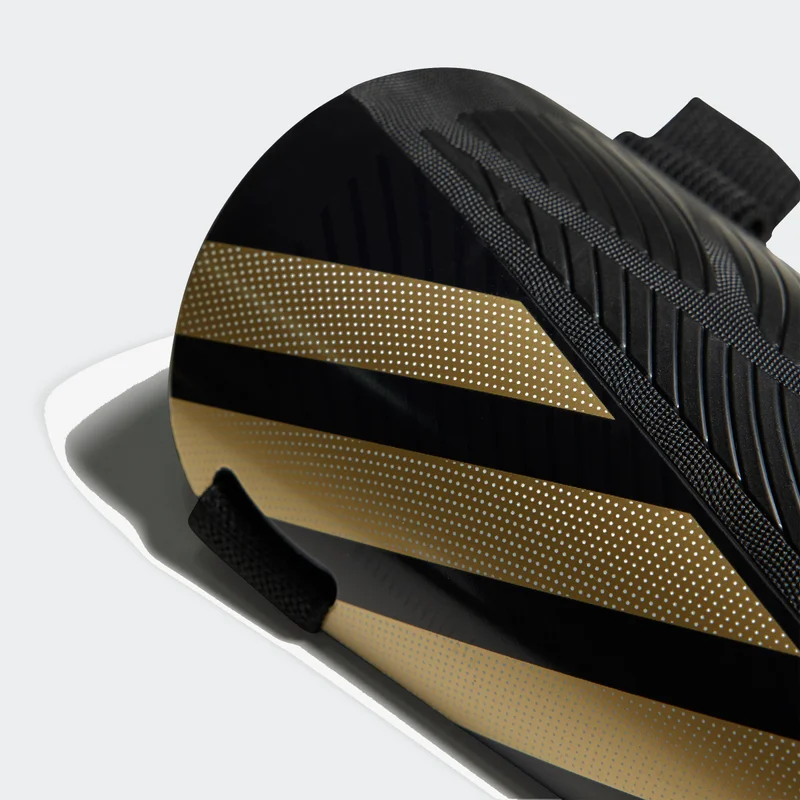 Adidas Black / Gold Metallic / White Tiro Match Shin Guards  | Best Price UAE