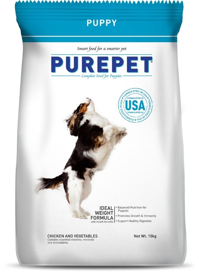 PUREPET Puppy Dry Dog Food  Chicken & Vegetable 10 Kg - Image 1