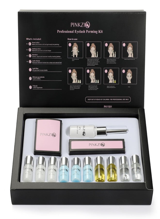 PINKZIO Lash Lift Eyelash Perm Curling Kit Tools - Eyelash Lift Kit with Glue | Semi-Permanent Lash Lifting for Natural Lashes | DIY At-Home or Salon Use | Long-Lasting & Gentle Formula - Image 2