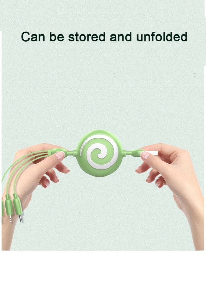 NIBEMINENT Mobile Phone Data Cable Is Suitable for Apple Android Phone Type-C Three-in-one - Image 2