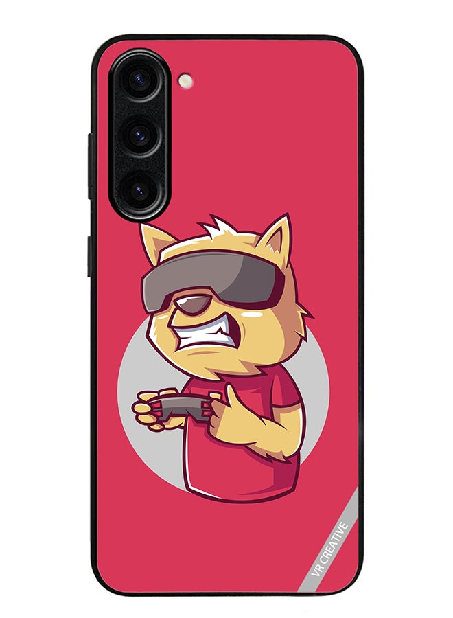 VR CREATIVE Protective Case Cover For Samsung Galaxy S23 FE Gamer Cat Design Multicolour - Image 1