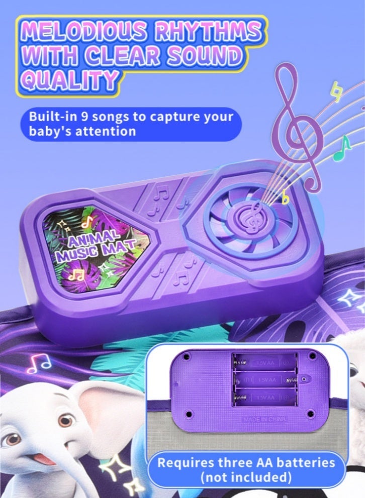 Lullaxx Animal Piano Music Mat, suitable for 3/4/5/6/7-year-old children's music enlightenment toys, birthday gifts and holiday gifts - Image 5