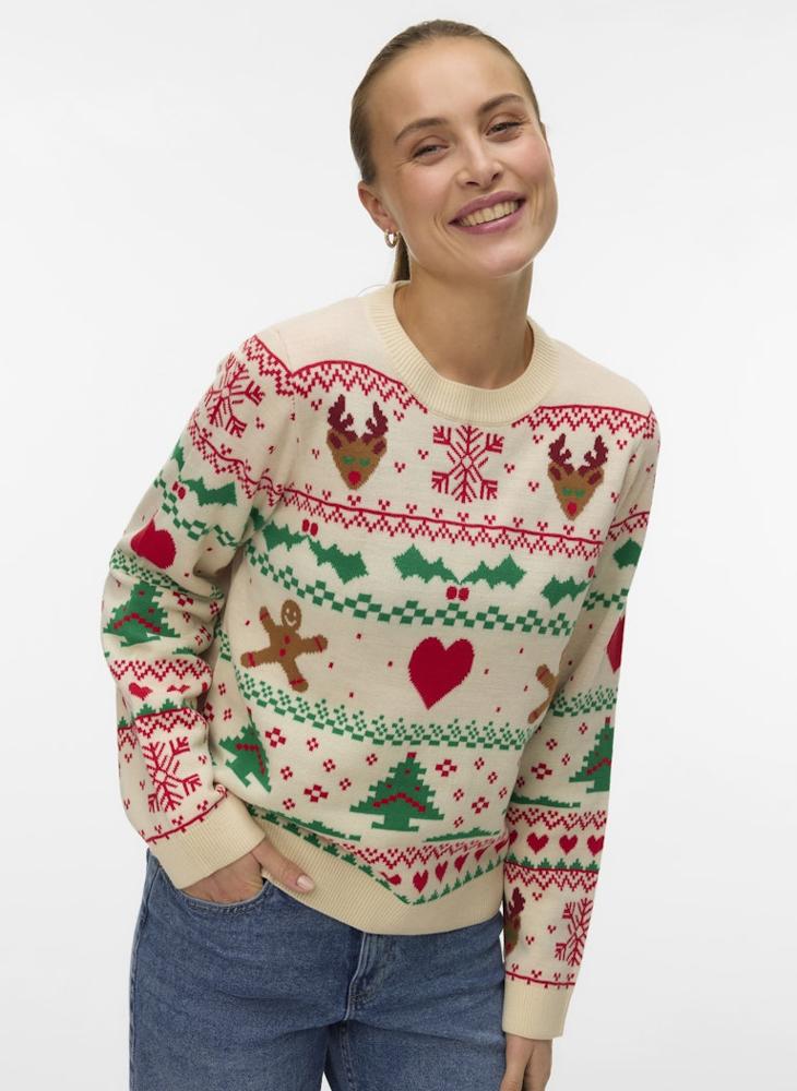 VERO MODA Christmas Printed Sweater - Image 1